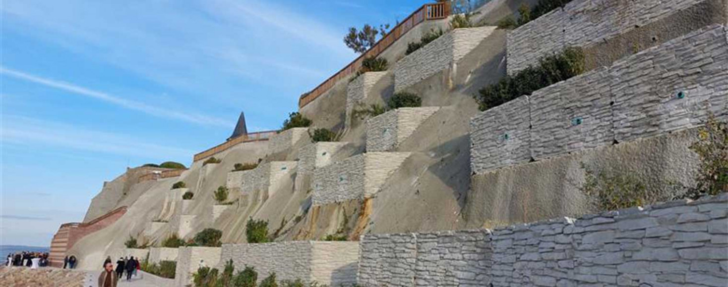 Confortement de la falaise de Villerville (14)