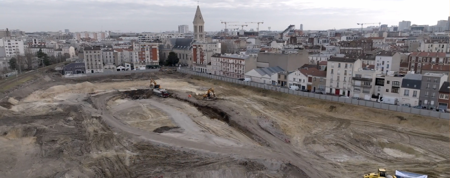 Chantier de réhabilitation du futur Centre Hospitalier Saint-Ouen Grand Paris-Nord